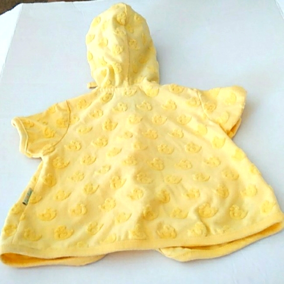 LE Top Baby BathRobe SZ 3 Months Yellow with baby ducks - Picture 5 of 7